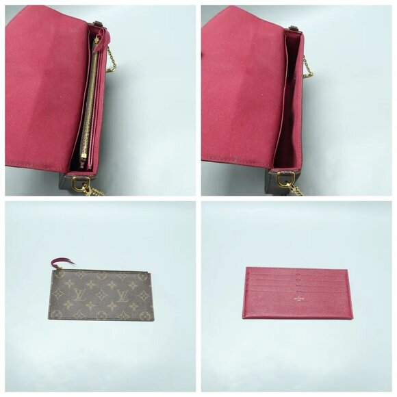 Louis Vuitton Felicie Brown W/P Monogram Canvas Shoulder Bag 1293-122524 - Picture 9 of 12